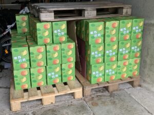 Das Ergebnis = 720 Liter leckeren Apfelsaft.